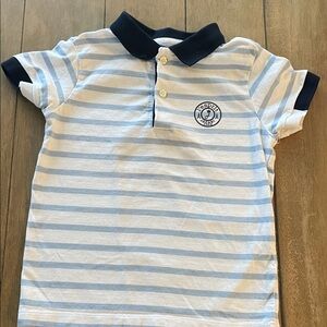 Jacadi Kids Polo with Light Blue Stripes